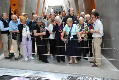 Participants in the conference touring the Holocaust History Museum